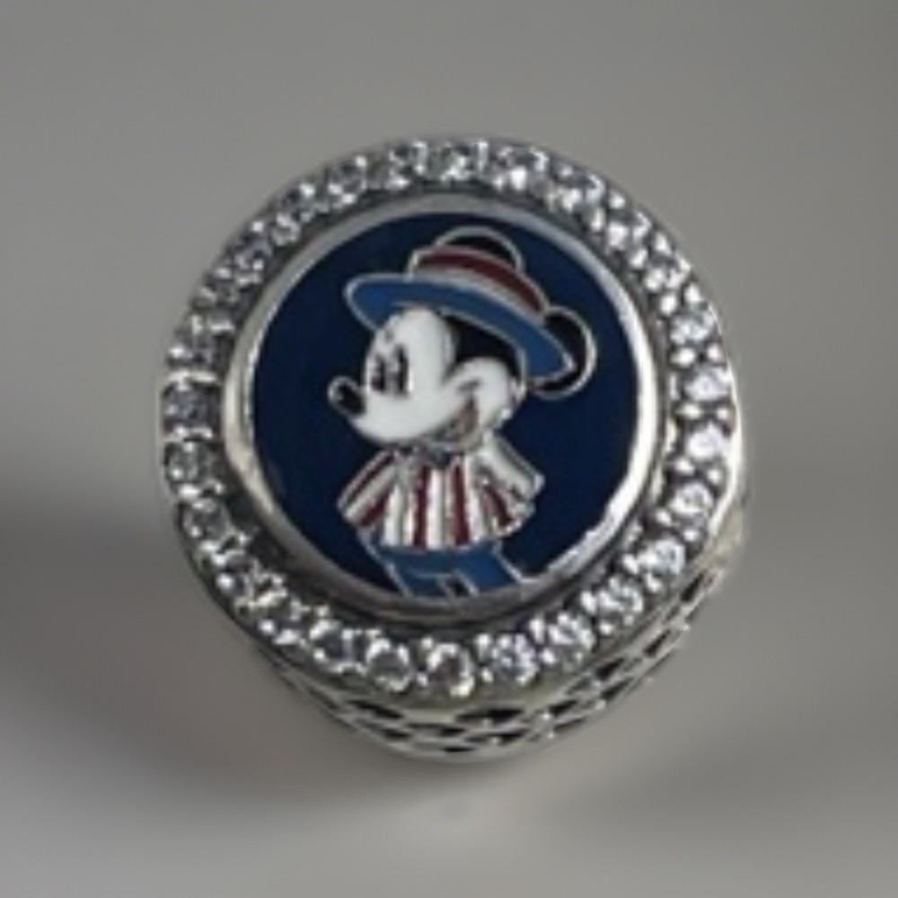 Disney Parks 2025 Epcot USA Mickey Pandora Charm Exclusive Double Sided NEW